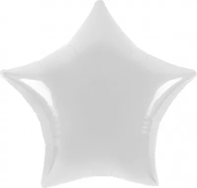 Produktbild von Standard Weiß Metallic Folienballon Stern