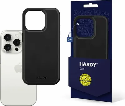 Produktbild von 3mk Schutzhülle HARDY Silky Leather MagCase Schwarz Case Cover für iPhone 15 Pro Max kompatibel mit MagSafe