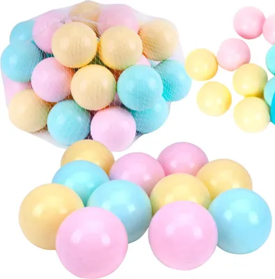 Image de Set de 30 boules de billard en plastique de couleur pastel 5538