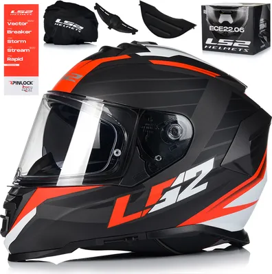 Produktbild von LS2 FF800 Storm II Nerve matt schwarz rot L