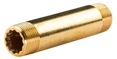 Produktbild von Messing Gewinde-Fitting Distanz Doppelnippel 3/4'-3/4' L= 110 mm, schwere Ausführung