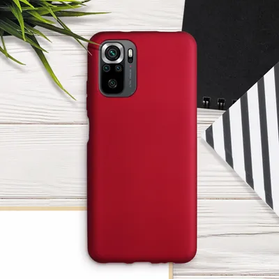 Produktbild von kwmobile Case kompatibel mit Xiaomi Redmi Note 10 / Note 10S Hülle - Schutzhülle aus Silikon metallisch schimmernd - Handyhülle Metallic Dunkelrot