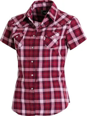 Produktbild von Damen Westernbluse Cowgirl Bikerin Western Bluse »DOREEN« Rot Kariert