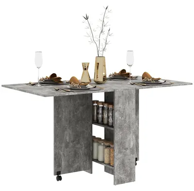 Image de Table pliante pour cuisine - Table à manger - Table pliante - Table multifonctionnelle - Table de rangement