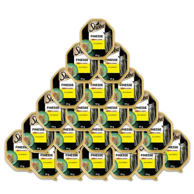 Zdjęcie produktu dla Mokra karma dla dorosłych kotów z kurczakiem w pasztecie Sheba Finesse 22x85g