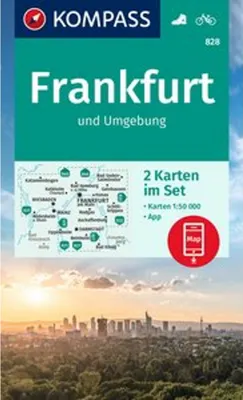 Obrázok produktu pre KOMPASS sada turistických máp 828 Frankfurt a okolie (2 mapy) 1:50 000