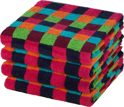 Produktbild von Cawö Lifestyle 4 X Handtuch im Set Weich und pflegeleicht, Farbenfrohes Design, Hochwertige Qualität 50 X 100cm