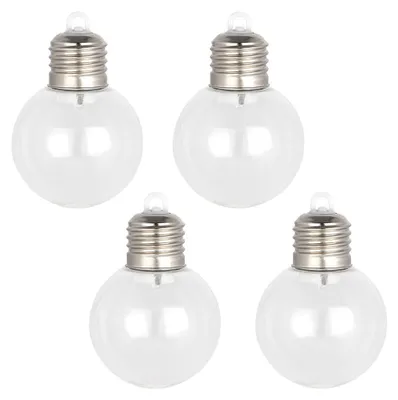LED-Bälle Ø 6 cm, warmweiß, 4 Stück, transparent