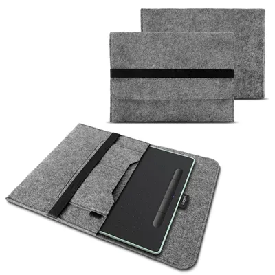 Produktbild von Sleeve Hülle Stifttablett Wacom Intuos S Grafiktablett Tasche Filz 10.1 Zoll BagFarbe:Grau