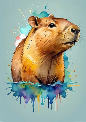 Produktbild von Capybara - Colour Splash - Poster 61x91,5 cm