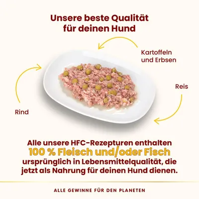 Productafbeelding van Almo Nature HFC Natuurlijke natvoeding voor honden, rundvlees met aardappelen en erwten