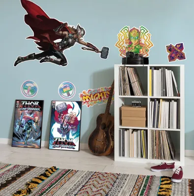 Zdjęcie produktu dla Tatuaż ścienny - Thor4 - Mighty Jane - Rozmiar 100 x 70 cm