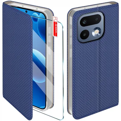 Obrázek produktu pro Magnetické pouzdro pro Realme 16 Pro 5G s uzávěrem, tmavě modré pouzdro + sklo 9H
