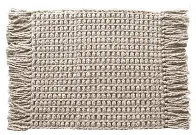 Produktbild von Heckettlane Taupe Badematte - Madras 60x60 cm - Hergestellt aus 60% Polyester 40% Baumwolle