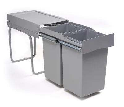 Image de Poubelle à couvercle rabattable ALVEUS Albio 20 2x14l gris