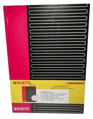 Produktbild von RHEITA 954-40 90g/m² Registerbuch A4 96Bl kariert schwarz/rot