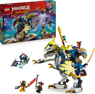 Produktbild von LEGO NINJAGO Rogues Mech-Drachenreiter - Ninja-Spielzeug mit Drachen, 4 Minifiguren und Ausrüstung  - Geschenkidee für Jungen und Fans von Aufstieg der Drachen ab 8 Jahren - 71843