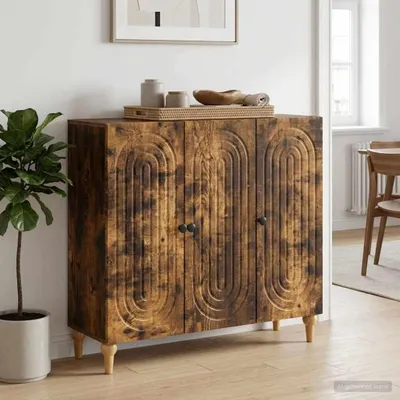 Obrázok produktu pre vidaXL Komoda z údeného dubu 89 x 34,5 x 80 cm Drevený materiál