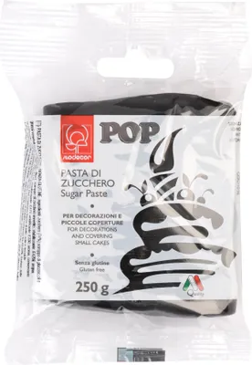 Produktbild von Zuckerpaste Pasta Di Zucchero Pop Nero 250g - Modecor