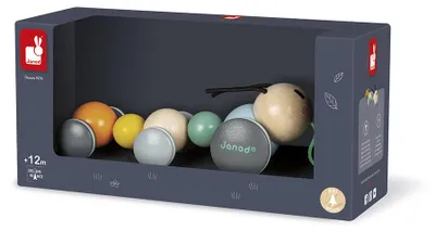 Immagine prodotto di Janod figura in legno da tirare del bruco Sweet Cocoon - giocattolo educativo