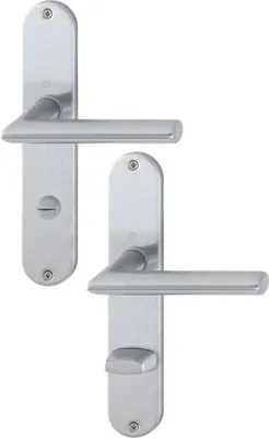 Produktbild von HOPPE Langschild-Garnitur Stockholm Edelstahl matt E1140Z/302 - 3846511