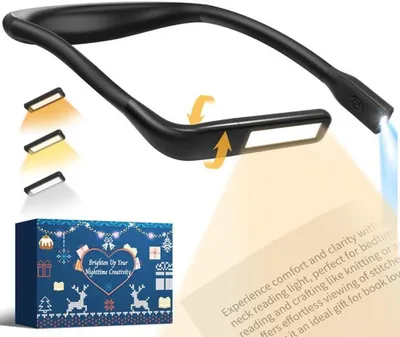 Image de Lampe de lecture LED portable Azomor pour le cou, avec trois couleurs, pour une lecture confortable