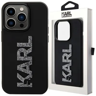 Zdjęcie produktu dla Karl Lagerfeld KLHCP15X3DMBKCK iPhone 15 Pro Max 6.7 czarny/black hardcase 3D Rubber Glitter Logo