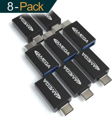 Produktbild von USB C auf USB A 3.0 OTG Adapter 8er Pack für MacBook, Samsung Galaxy, Huawei uvm
