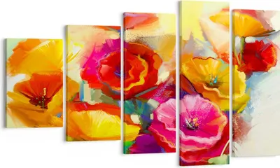 Produktbild von Bild auf Leinwand - Leinwandbild - Blumen Frühling Flora Garten - 100x60cm - Wand Bild - Wanddeko - Leinwanddruck - Bilder - Kunstdruck - Wanddekoration - Leinwand bilder - Wandkunst - EG100x60-2877