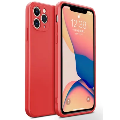 Obrázek produktu pro iPhone 11 Pro Max Pouzdro, Tekuté Silikonové Gumové Pouzdro, Nárazuvzdorné a Odolné proti Poškrábání pro iPhone 11 Pro Max červené