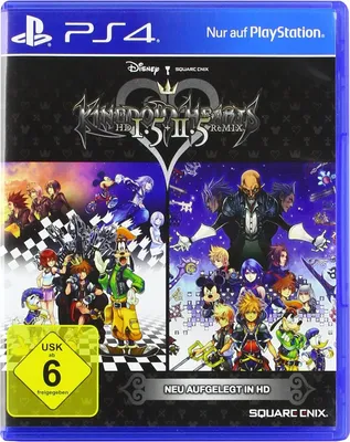 The image shows the front cover of the KINGDOM HEARTS HD 1.5 & 2.5 ReMIX PS4 game.