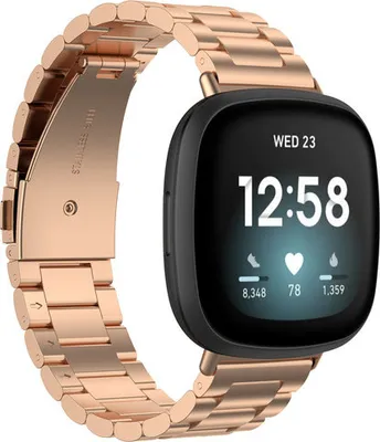 Produktbild von Strap-it Fitbit Sense Gliederarmband (Roségold)