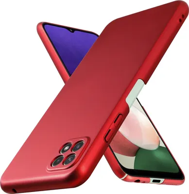 Produktbild von Cadorabo Hülle für Samsung Galaxy A22 5G Schutzhülle in Rot Hard Case Handy Hülle Etui