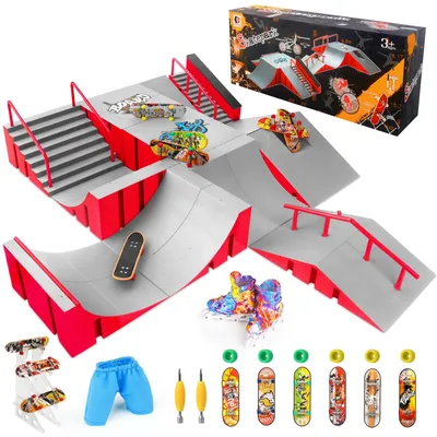 Obrázok produktu pre Sada ramp na prstové skateboardy, 25 ks, s príslušenstvom ramp, pre deti, pre interiér