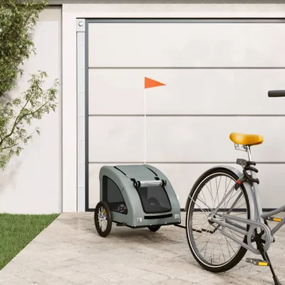 Produktbild von "2026 Promotion" Fahrradanhänger Hunde Grau Oxford-Gewebe und Eisen - Fahrradanhänger CC32702
