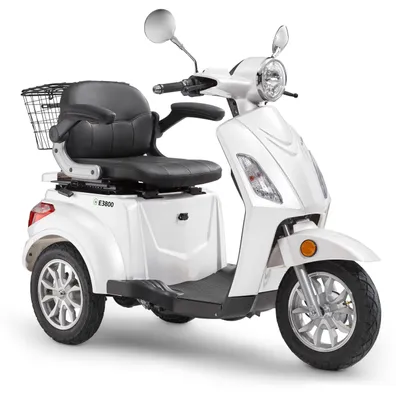 Produktbild von Elektroroller LuXXon E3800 - Elektro Dreirad / Seniorenmobil mit 800 Watt, max. 20 km/h, Reichweite bis zu 65 km, weiß
