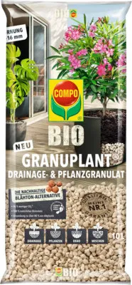 Produktbild von Granuplant Drainage- & Pflanzgranulat COMPO 10 L 100% natürlicher Bimsstein, Blähton Alternative