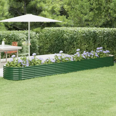 Produktbild von vidaXL Hochbeet Verzinkter Stahl 440x80x36 cm Grün