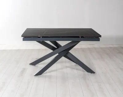 Immagine prodotto di Tavolo Allungabile 80x140/200x76 cm in Vetroceramica Marmo Ares Nero