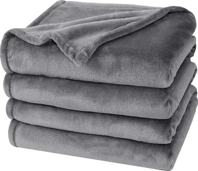 Produktbild von Kuschelige flauschige Fleecedecke 150 x 200 cm – weiche warme Decke für Couch, Sofa, Bett, Tagesdecken & Kuscheldecken, Sofaüberwurf, Decke, Grau