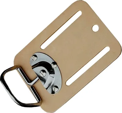 Produktbild von Beweglicher Hammerhalter aus braunem Sattelleder, formstabil und widerstandsfähig
