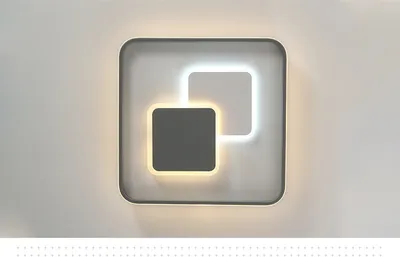 Obrázek produktu pro Eurotondisplay LED stropní svítidlo stropní lampa 9641-FX,46x46 cm max. 122W s dálkovým ovládáním barva světla/jas nastavitelný stmívatelný akrylové stínidlo bílý/šedý kovový rám A+