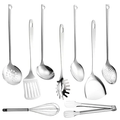 9-teiliges Edelstahl-Küchenhelfer-Set, spülmaschinengeeignet