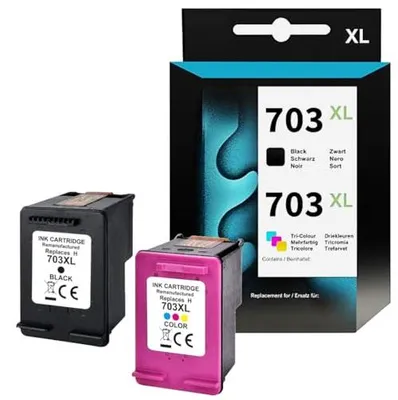 Eurotone Tintenpatrone kompatibel mit HP 703XL Farbe, Schwarz – Produktansicht 1