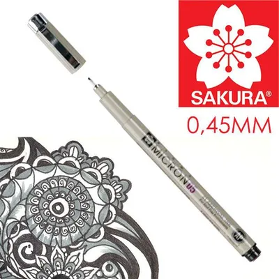 Produktbild von Sakura Pigma Micron Fineliner Black 0,20–0,50 mm - 05 - 0,45 mm