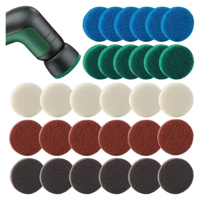 Produktbild von Bosch Reinigungsbürste Aufsatz-Set (40tlg.) für UniversalBrush & Home/Garden 6033 – 5 Arten Pads Küchen, Schaumstoff-, Mikrofaser-, Hochleistungspad Zubehör für effiziente Reinigung