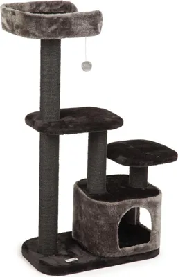 Produktbild von Beeztees Poronti - Kratzbaum - schwarz/grau - 60x40x115 cm