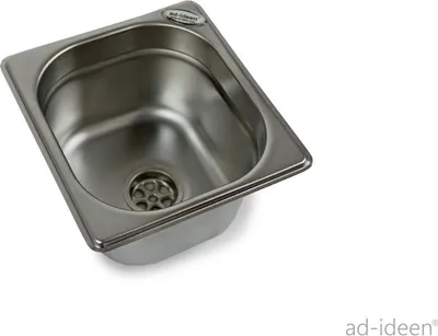 Image de Évier en acier inoxydable Camping Évier Lave-linge Eismobil Glace 175mmx160mmx100mm