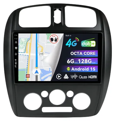 Image de Système intégré DAB / 4G LTE - Android 15 - 6 Go de RAM + 128 Go de stockage - Autoradio pour modèles 2000-2003 / 2006-2010 / 2004-2012 - Compatible CarPlay/Android Auto - Caméra + microphone