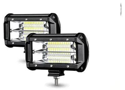 Imagen del producto de LILIIN, 2 faros LED de 72W, 21600 lúmenes, faros auxiliares de alta luminosidad, 10-30V DC, 6000K, luz blanca fría